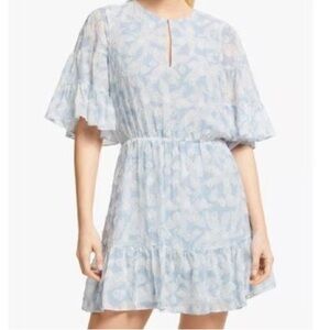 Joie Teresa D Silk Blend Ruffled Mini Dress